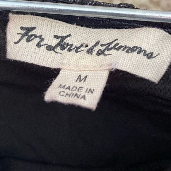 For Love & Lemons Botanic Mini Black Dress Butterfly Embroidered Size M - Picture 16 of 17